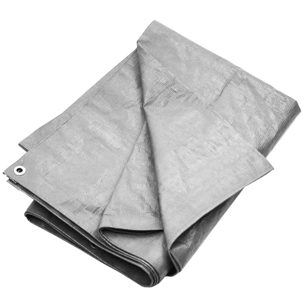 vidaXL Plandeka, 180 g/m², 4x5 m, szara, HDPE