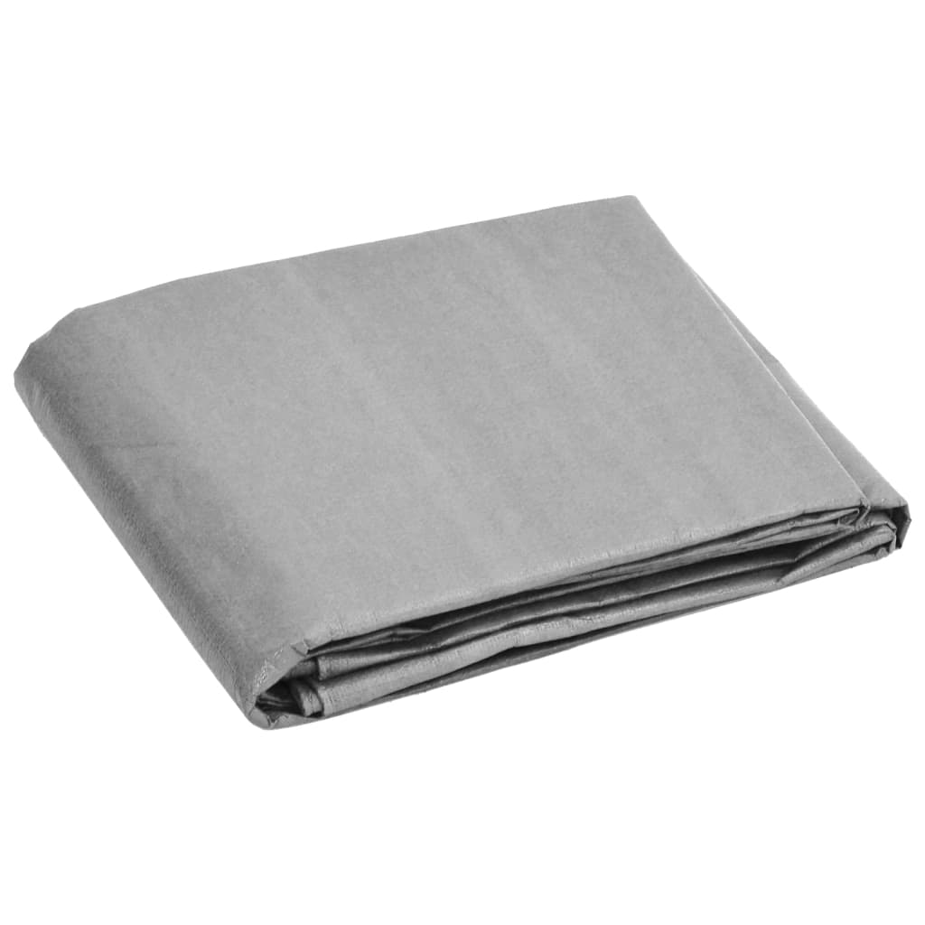 vidaXL Plandeka, 180 g/m², 8x10 m, szara, HDPE