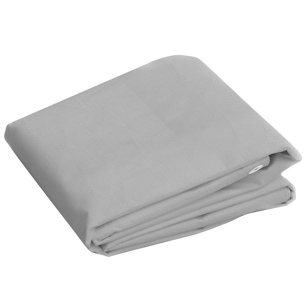 vidaXL Plandeka, 260 g/m², 6x12 m, szara, HDPE