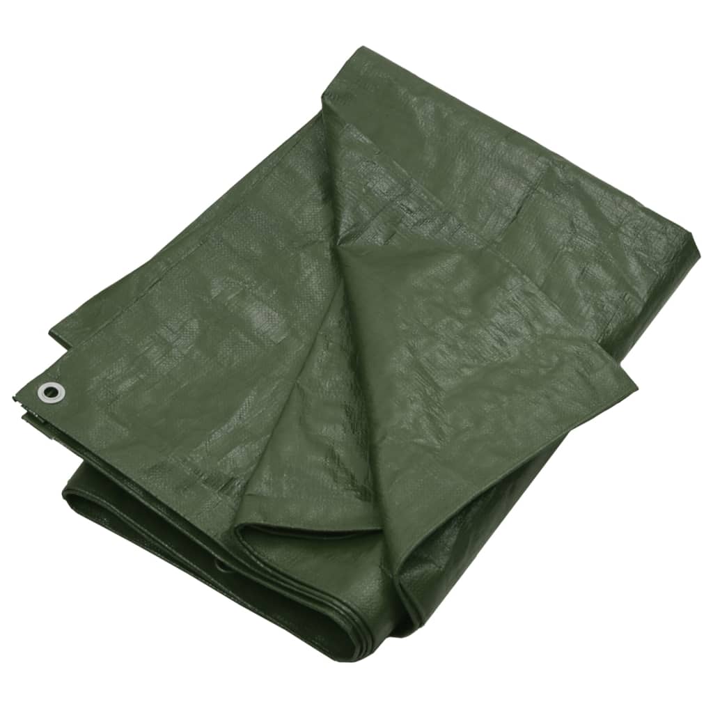 vidaXL Plandeka, 180 g/m², 6x8 m, zielona, HDPE