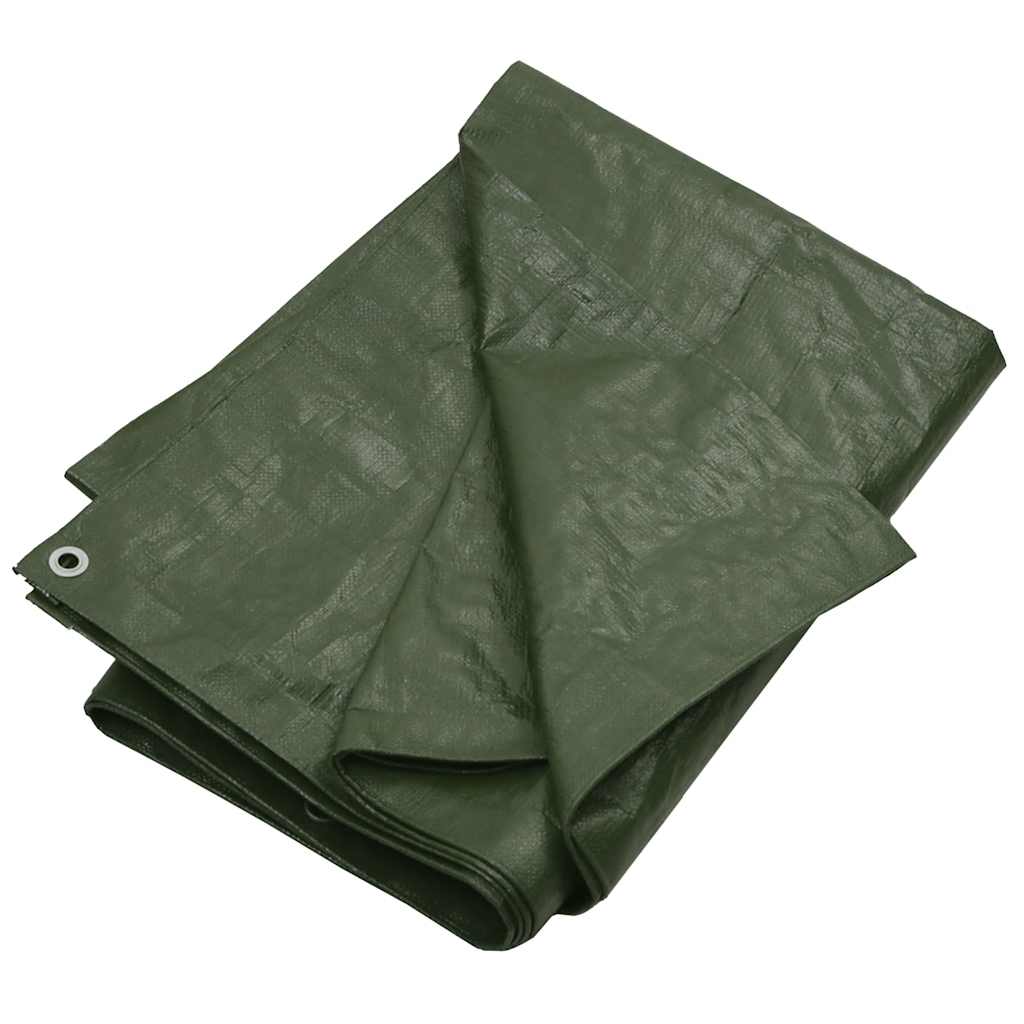 vidaXL Plandeka, 180 g/m², 8x8 m, zielona, HDPE