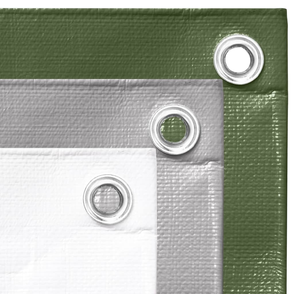 vidaXL Plandeka, 260 g/m², 4x6 m, zielona, HDPE