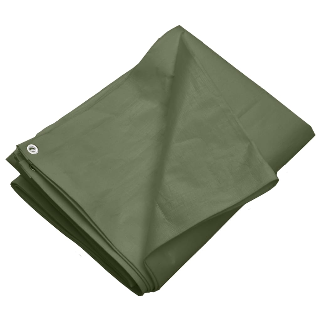 vidaXL Plandeka, 260 g/m², 6x6 m, zielona, HDPE