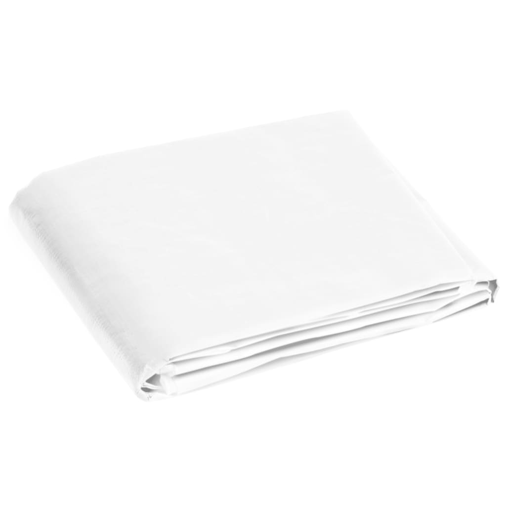 vidaXL Plandeka, 180 g/m², 3x4 m, biała, HDPE