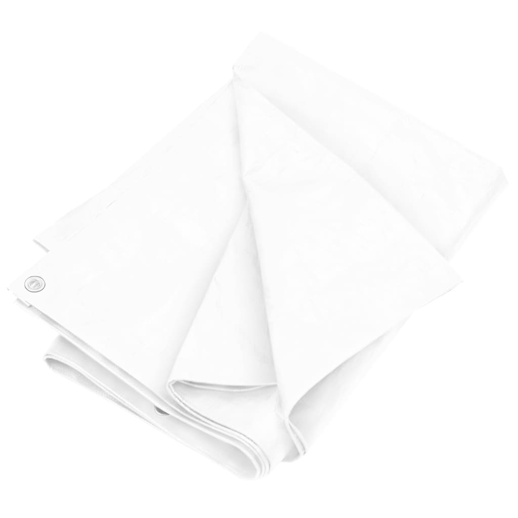 vidaXL Plandeka, 180 g/m², 3x6 m, biała, HDPE