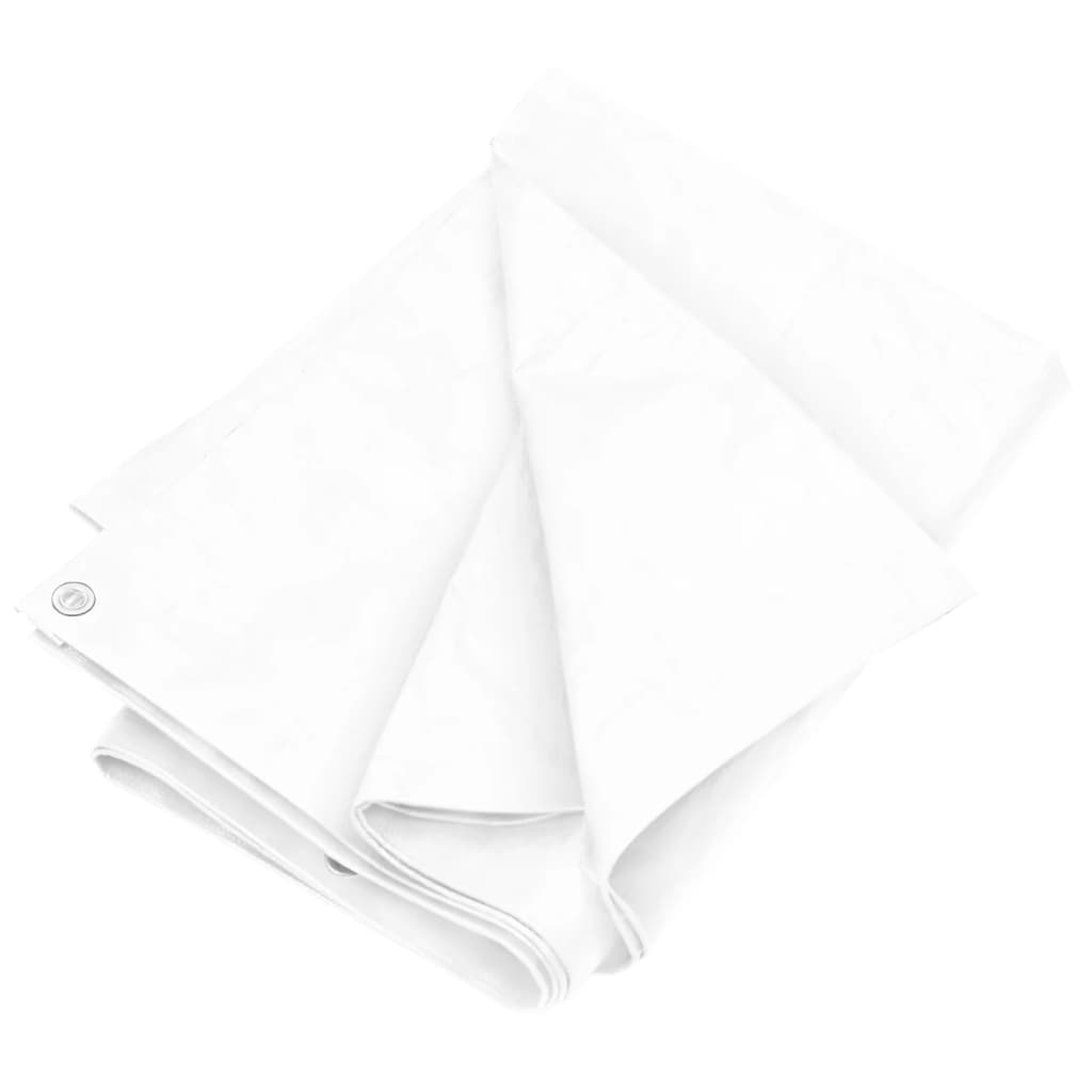 vidaXL Plandeka, 180 g/m², 6x8 m, biała, HDPE