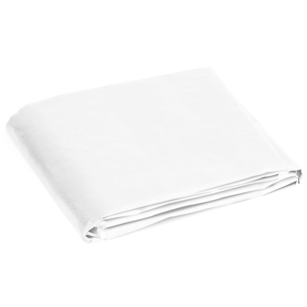 vidaXL Plandeka, 180 g/m², 8x10 m, biała, HDPE