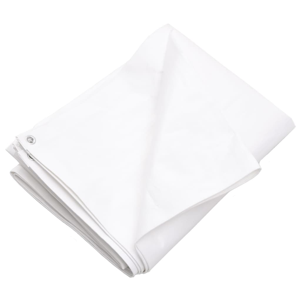 vidaXL Plandeka, 260 g/m², 4x4 m, biała, HDPE
