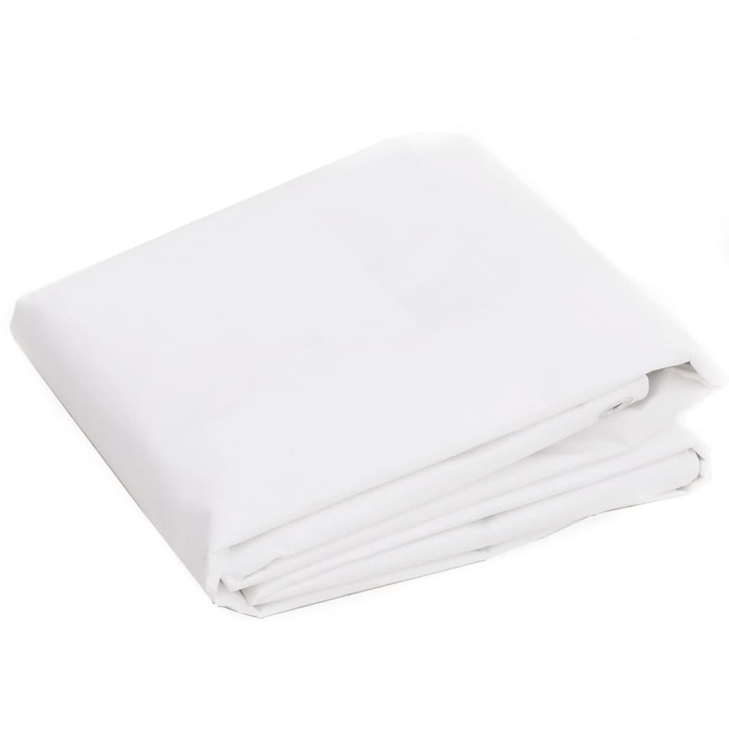 vidaXL Plandeka, 260 g/m², 4x4 m, biała, HDPE