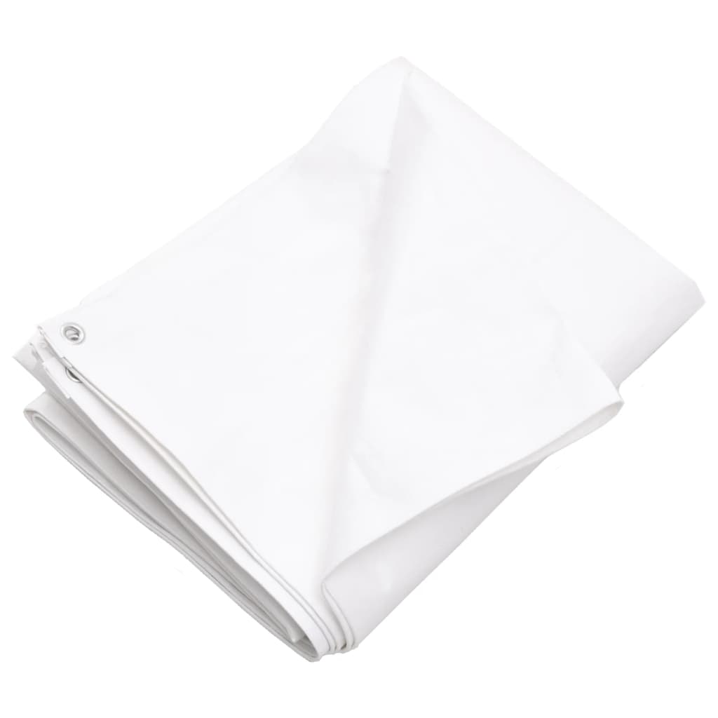 vidaXL Plandeka, 260 g/m², 8x10 m, biała, HDPE