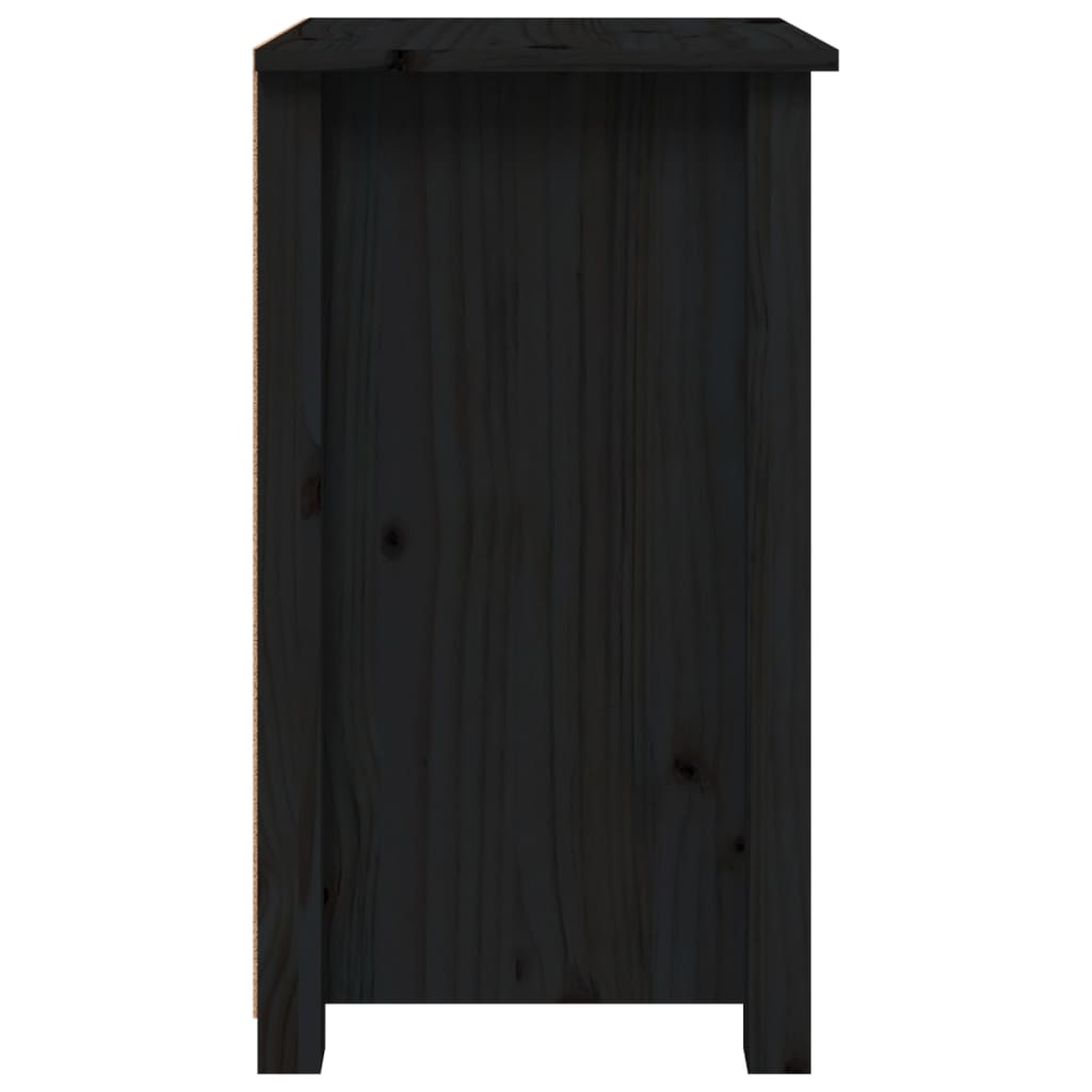 vidaXL Szafki nocne, 2 szt., czarny, 40x35x61,5cm, lite drewno sosnowe