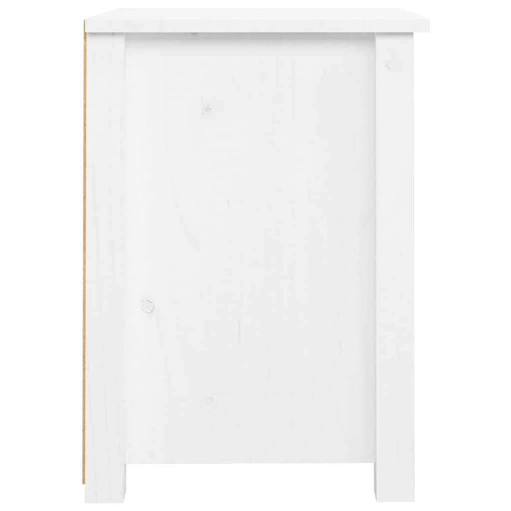 vidaXL Szafka nocna, biała, 40x35x49 cm, lite drewno sosnowe