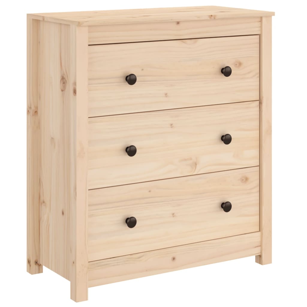 vidaXL Szafka, 70x35x80 cm, lite drewno sosnowe