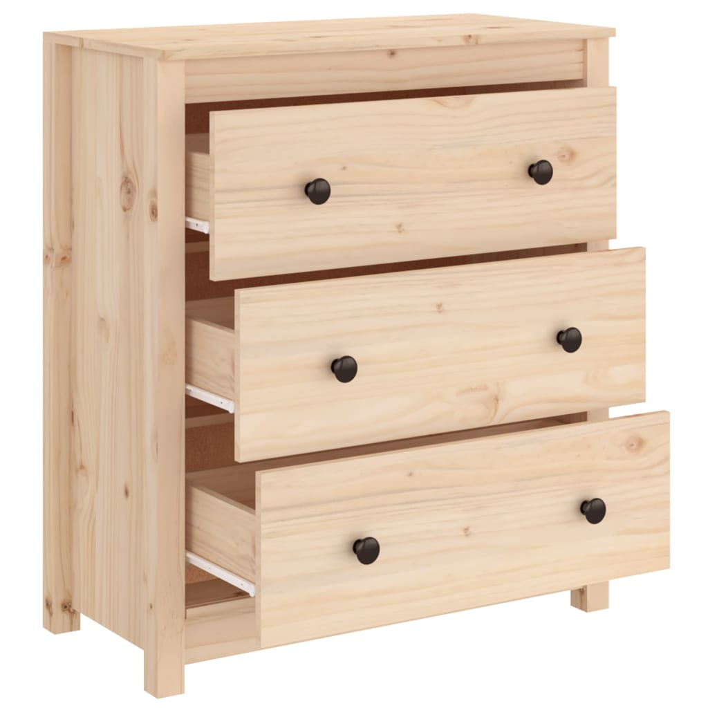 vidaXL Szafka, 70x35x80 cm, lite drewno sosnowe
