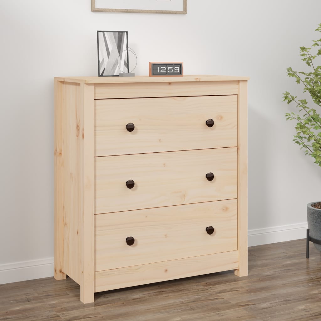 vidaXL Szafka, 70x35x80 cm, lite drewno sosnowe