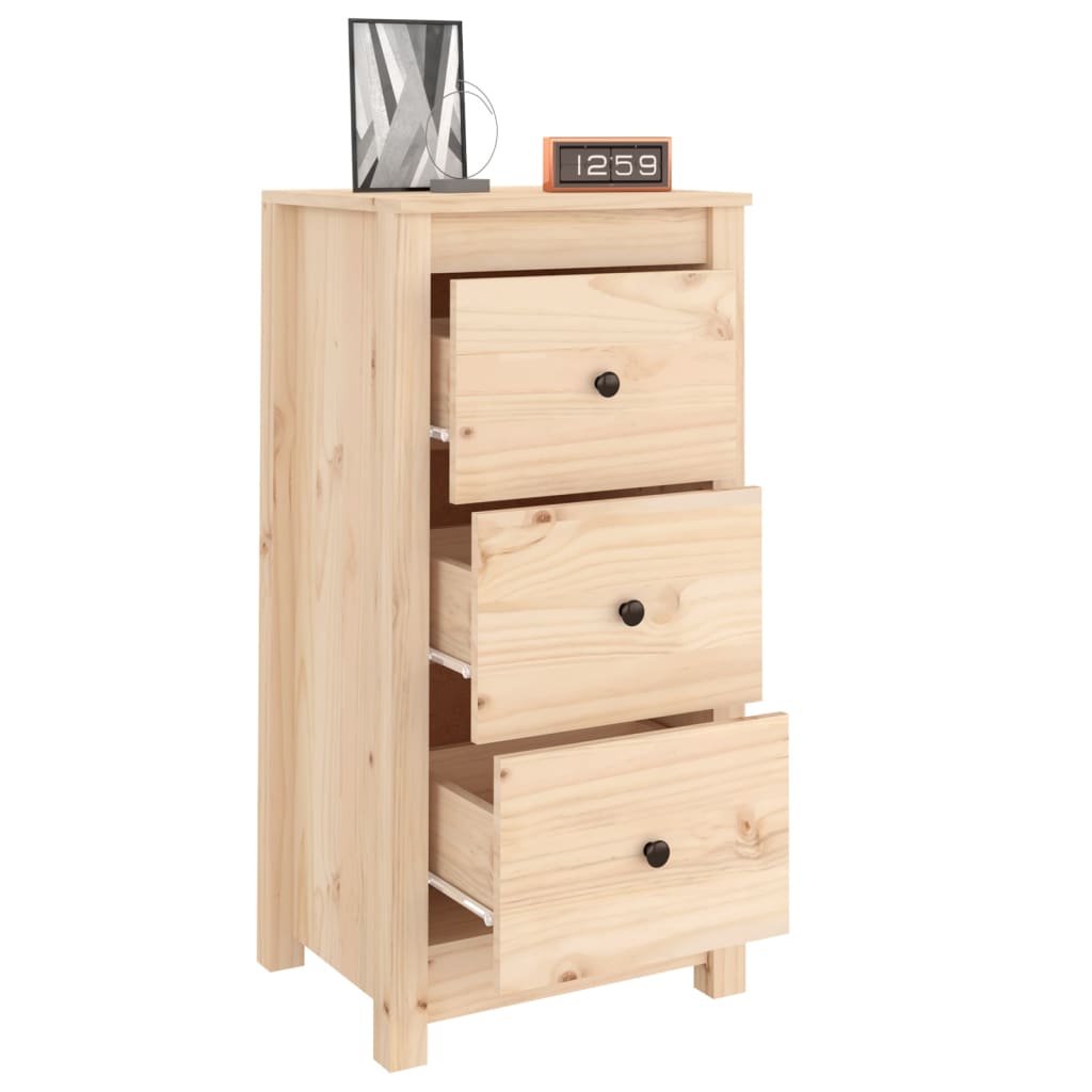 vidaXL Szafka, 40x35x80 cm, lite drewno sosnowe