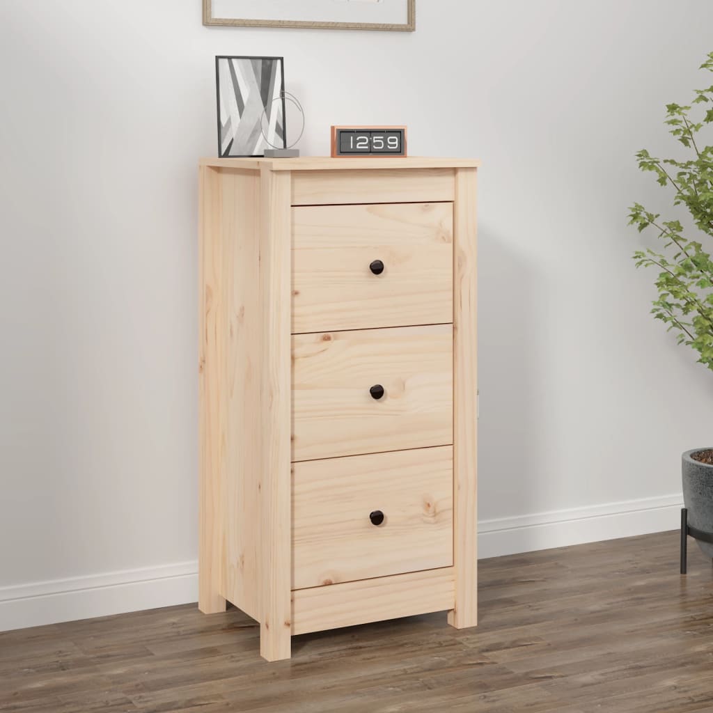 vidaXL Szafka, 40x35x80 cm, lite drewno sosnowe
