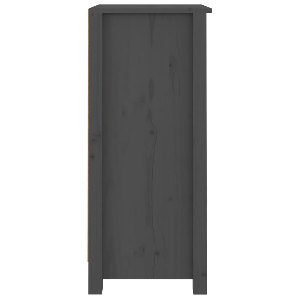 vidaXL Szafki, 2 szt., szare 40x35x80 cm, lite drewno sosnowe