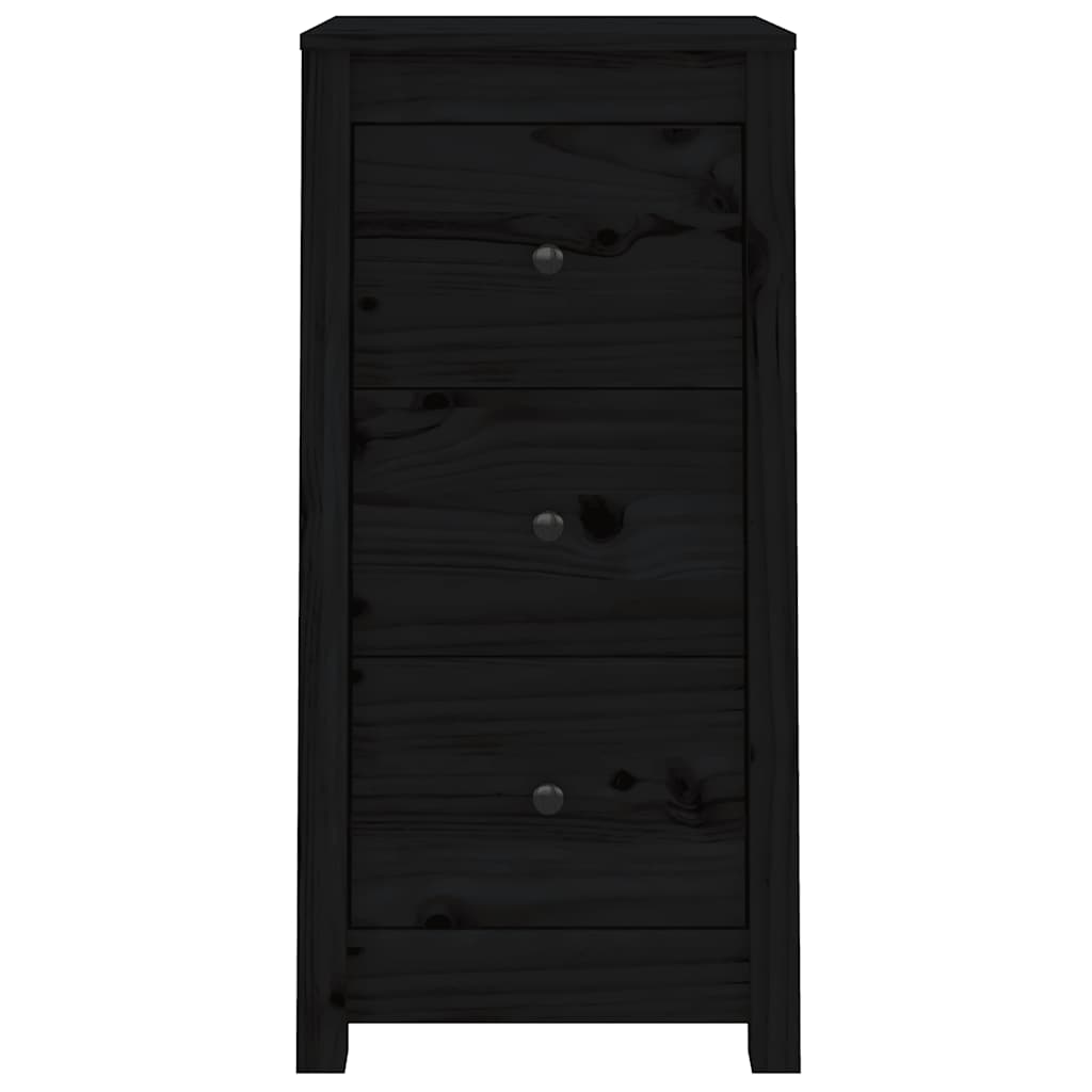 vidaXL Szafki, 2 szt., czarne, 40x35x80 cm, lite drewno sosnowe