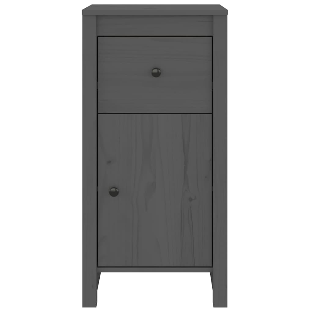 vidaXL Szafki, 2 szt., szare, 40x35x80 cm, lite drewno sosnowe