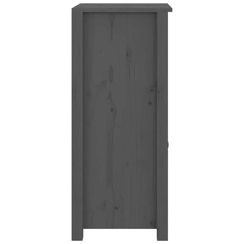 vidaXL Szafki, 2 szt., szare, 40x35x80 cm, lite drewno sosnowe