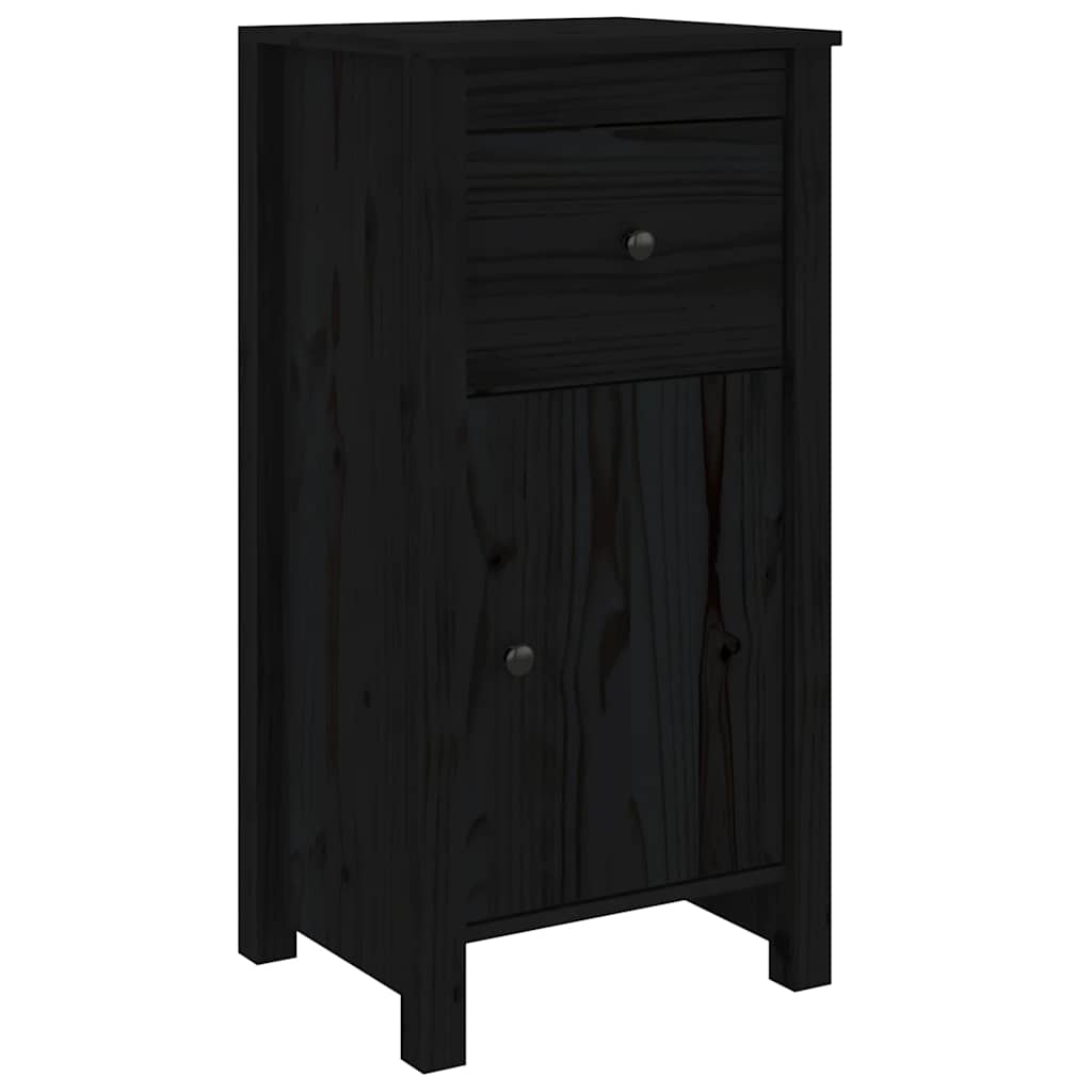 vidaXL Szafki, 2 szt., czarne, 40x35x80 cm, lite drewno sosnowe