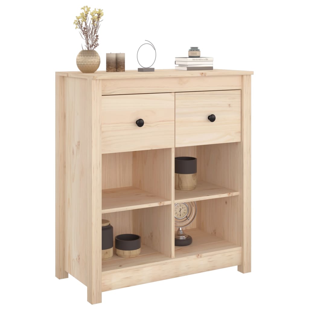 vidaXL Szafka, 70x35x80 cm, lite drewno sosnowe