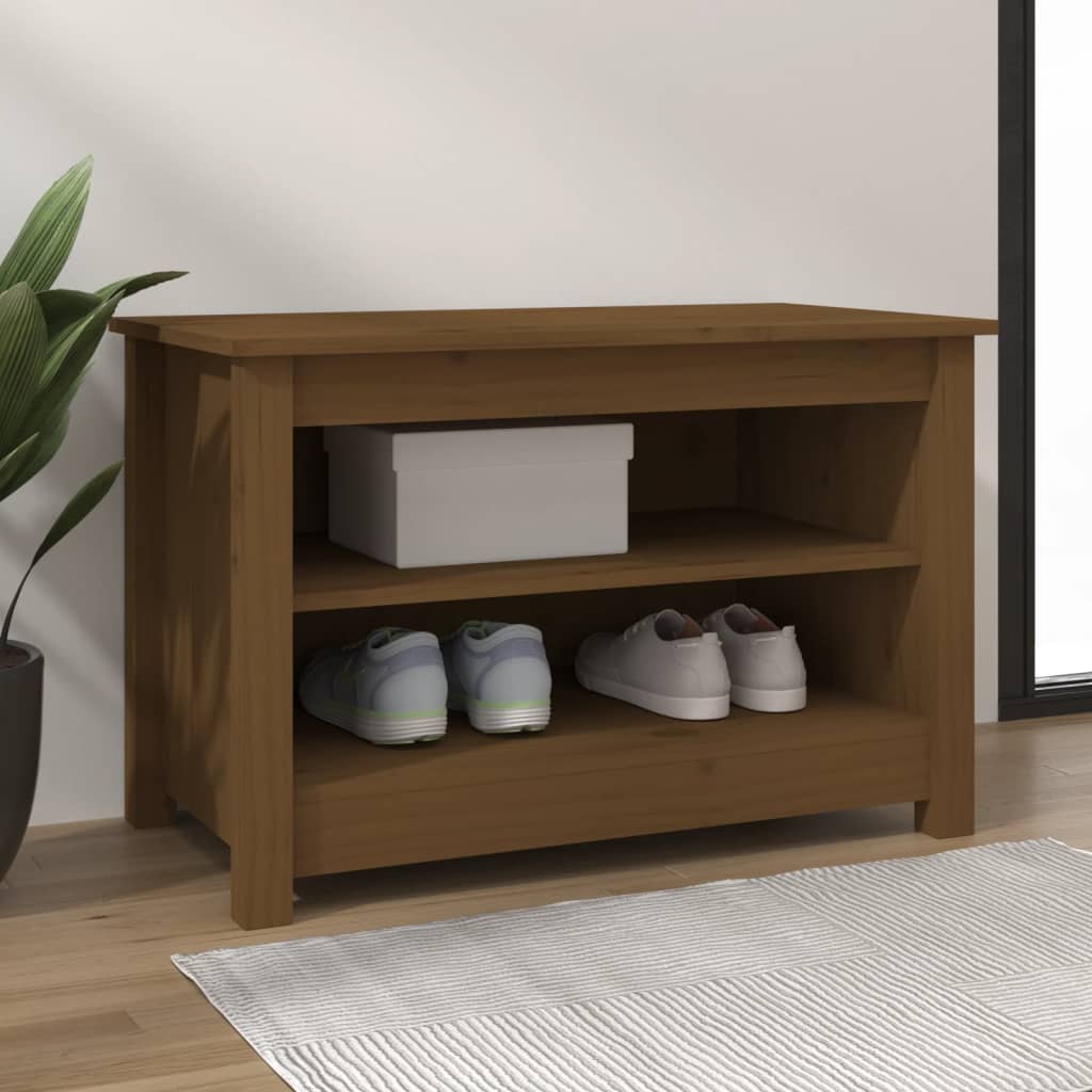 vidaXL Szafka na buty, miodowy brąz, 70x38x45,5 cm, drewno sosnowe