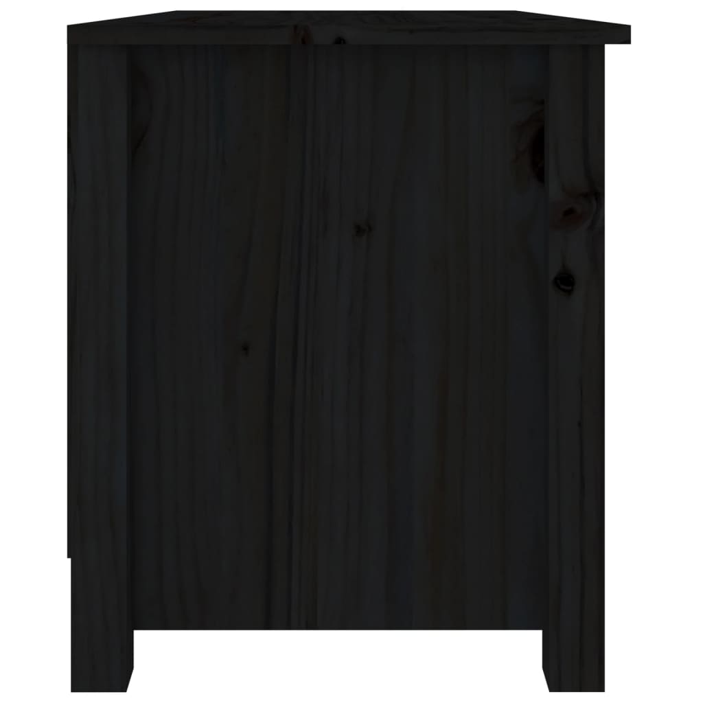 vidaXL Szafka na buty, czarna, 70x38x45,5 cm, drewno sosnowe
