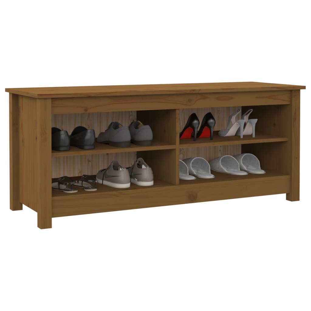 vidaXL Szafka na buty, miodowy brąz, 110x38x45,5 cm, drewno sosnowe