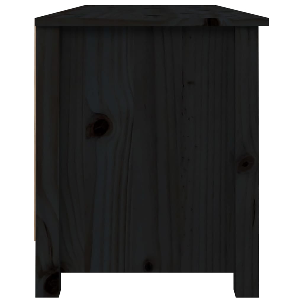 vidaXL Szafka na buty, czarna, 110x38x45,5 cm, drewno sosnowe