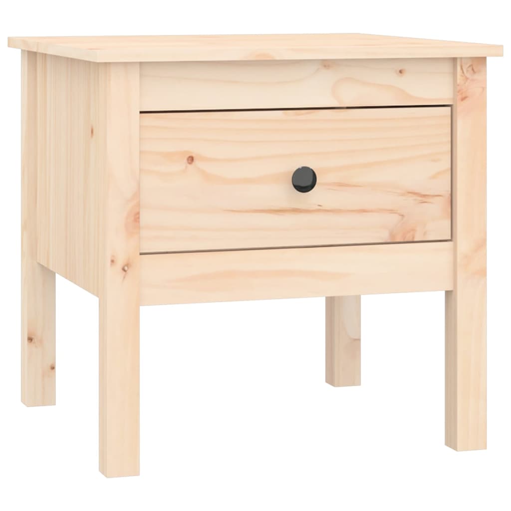 vidaXL Stolik boczny, 50x50x49 cm, lite drewno sosnowe