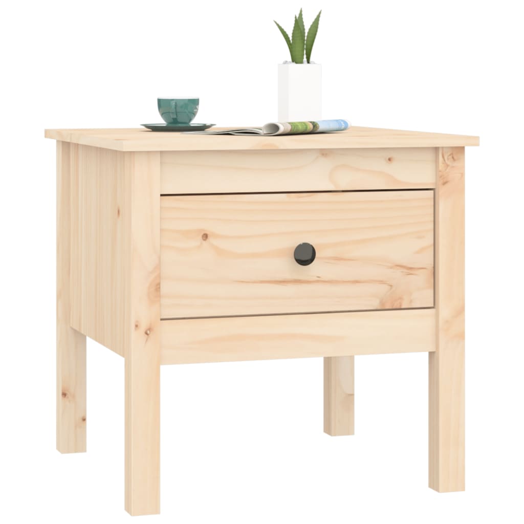 vidaXL Stoliki boczne, 2 szt., 50x50x49 cm, lite drewno sosnowe
