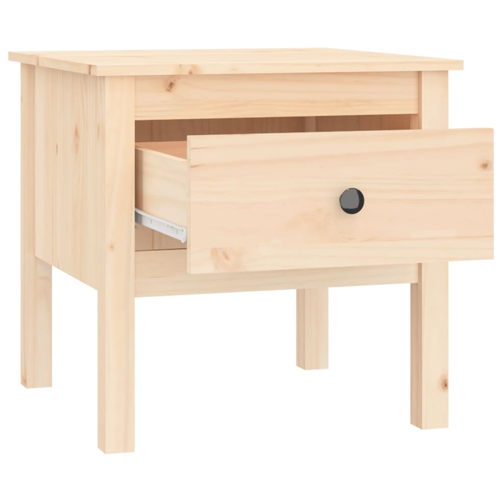 vidaXL Stoliki boczne, 2 szt., 50x50x49 cm, lite drewno sosnowe