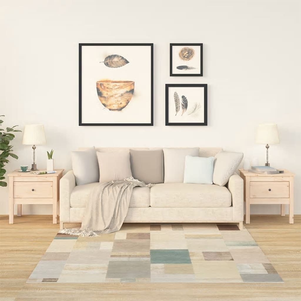 vidaXL Stoliki boczne, 2 szt., 50x50x49 cm, lite drewno sosnowe