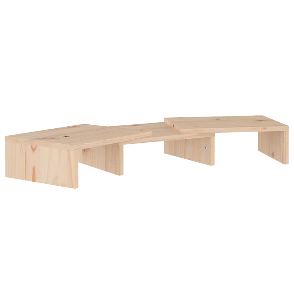 vidaXL Podstawka na monitor, 60x24x10,5 cm, lite drewno sosnowe