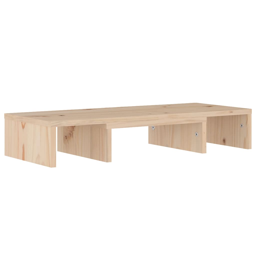 vidaXL Podstawka na monitor, 60x24x10,5 cm, lite drewno sosnowe