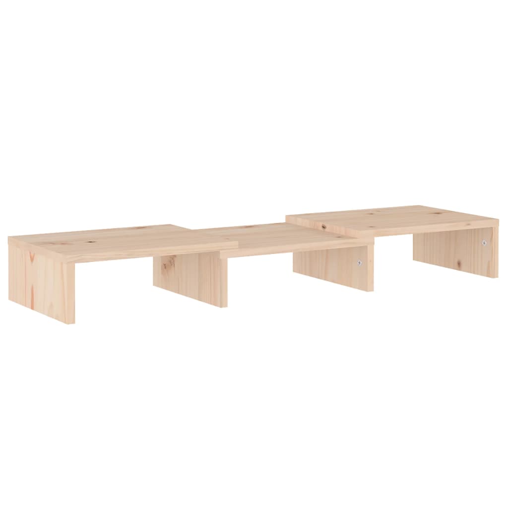 vidaXL Podstawka na monitor, 60x24x10,5 cm, lite drewno sosnowe