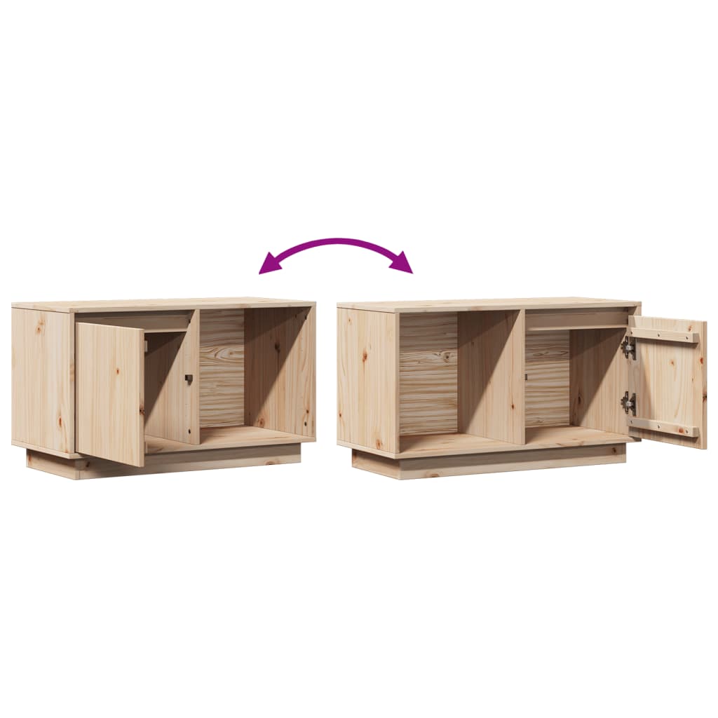 vidaXL Szafka pod telewizor, 74x35x44 cm, lite drewno sosnowe
