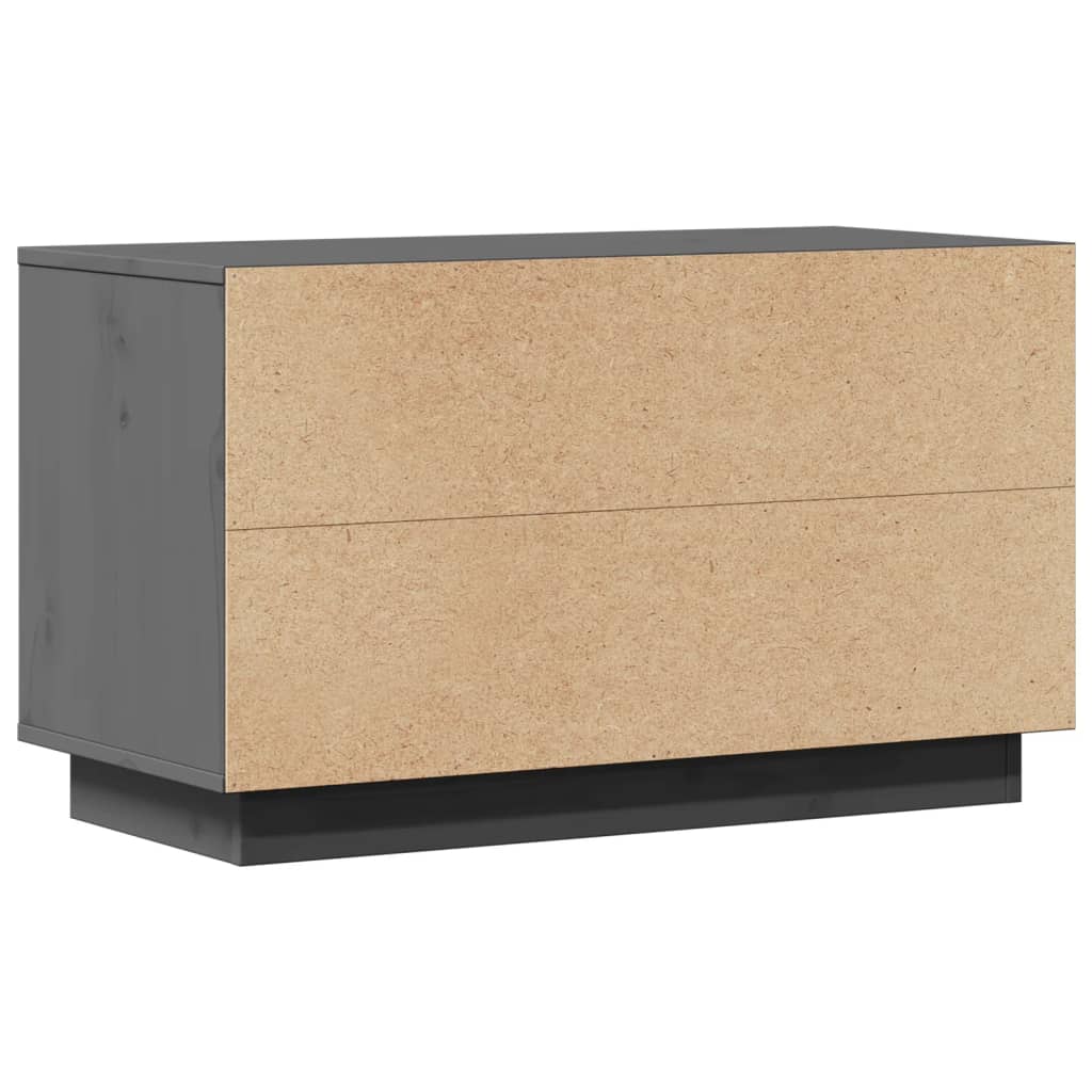 vidaXL Szafka pod telewizor, szara, 74x35x44 cm, lite drewno sosnowe