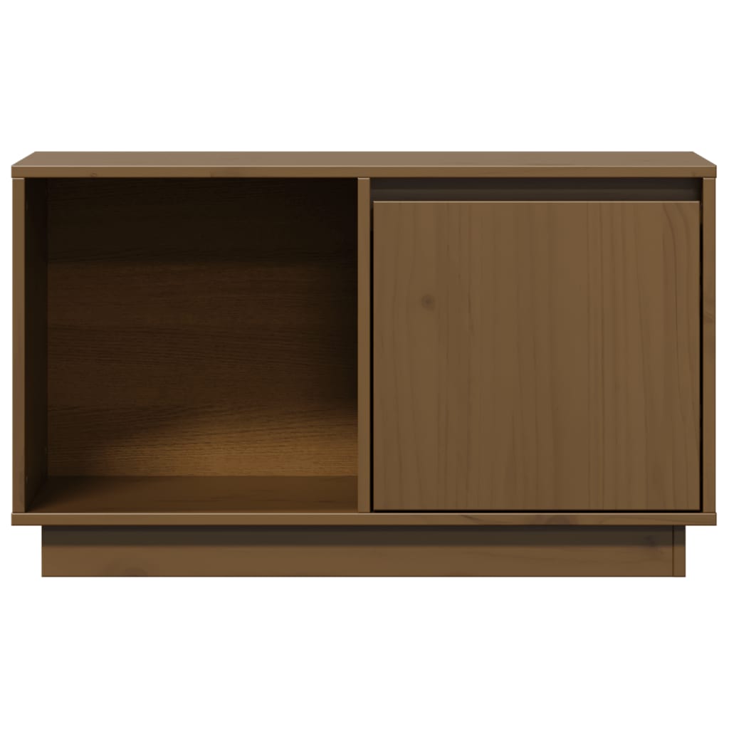 vidaXL Szafka pod TV, miodowy brąz, 74x35x44 cm, lite drewno sosnowe