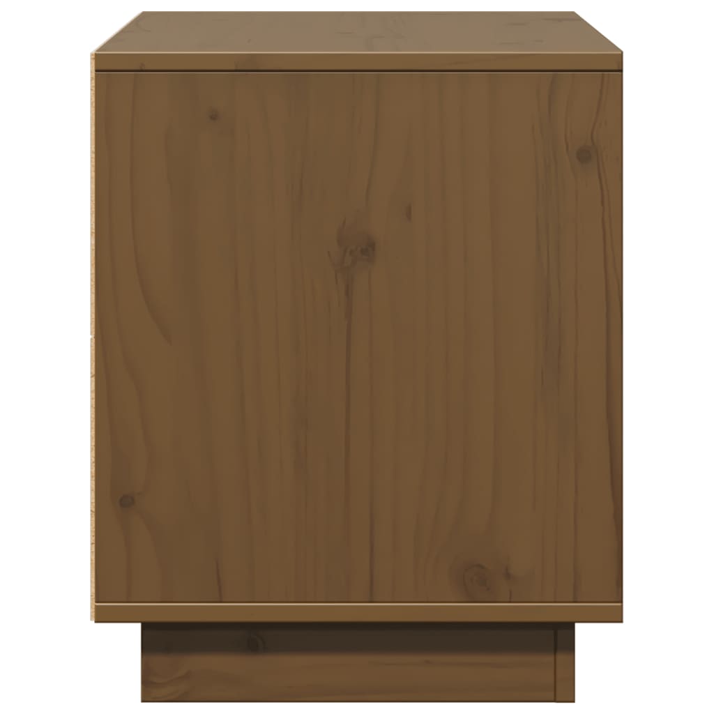 vidaXL Szafka pod TV, miodowy brąz, 74x35x44 cm, lite drewno sosnowe