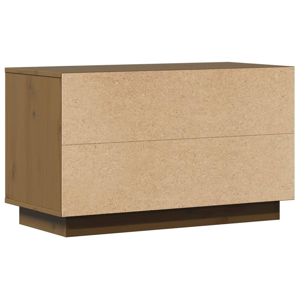 vidaXL Szafka pod TV, miodowy brąz, 74x35x44 cm, lite drewno sosnowe