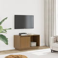 vidaXL Szafka pod TV, miodowy brąz, 74x35x44 cm, lite drewno sosnowe