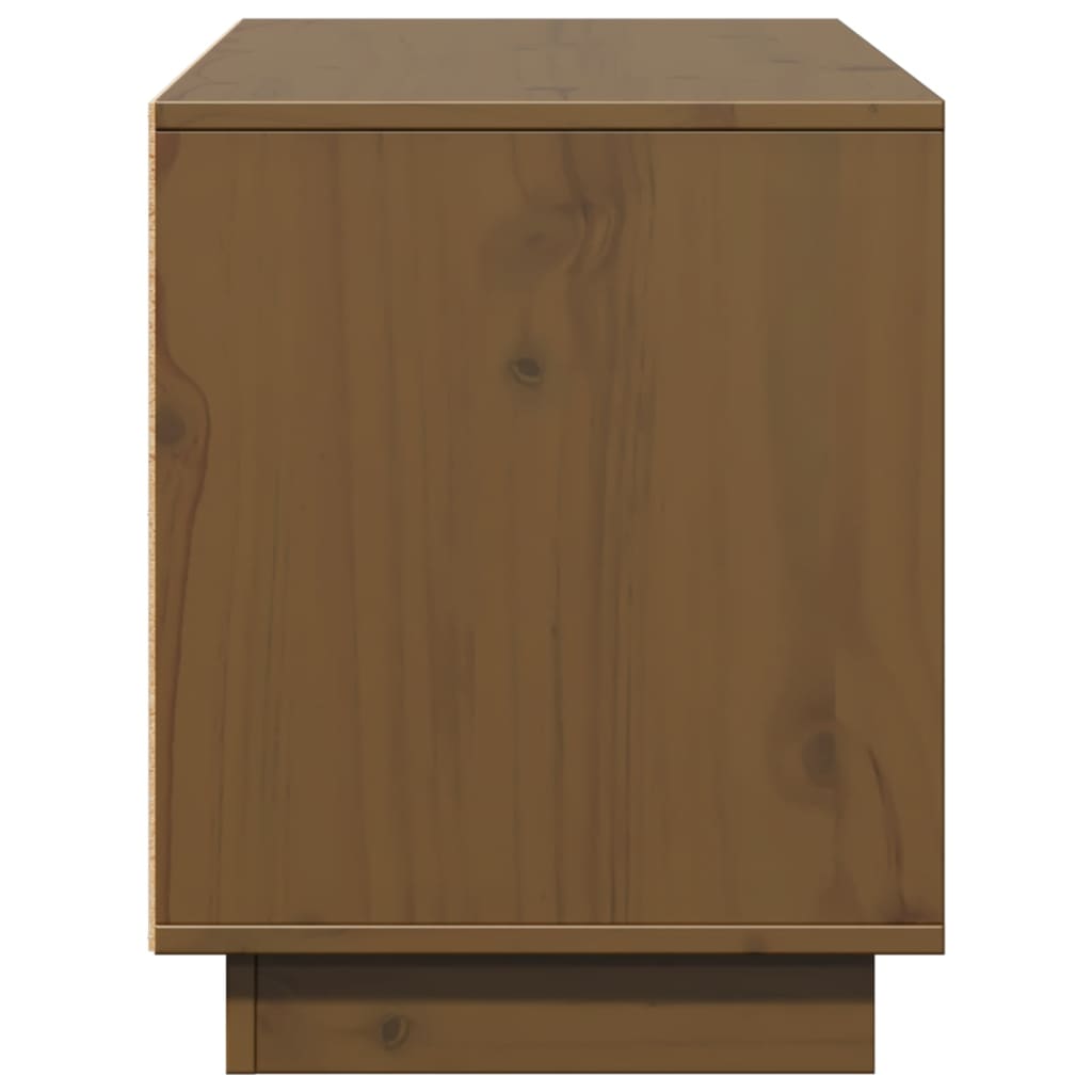 vidaXL Szafka pod TV, miodowy brąz 110,5x35x44 cm, lite drewno sosnowe