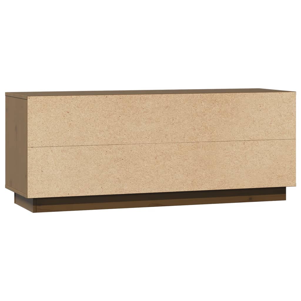 vidaXL Szafka pod TV, miodowy brąz 110,5x35x44 cm, lite drewno sosnowe
