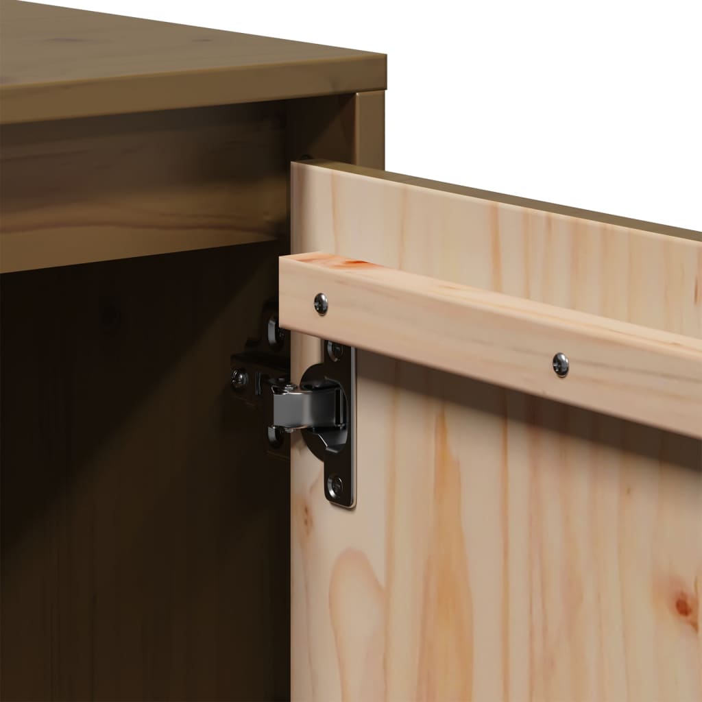 vidaXL Szafka pod TV, miodowy brąz 110,5x35x44 cm, lite drewno sosnowe