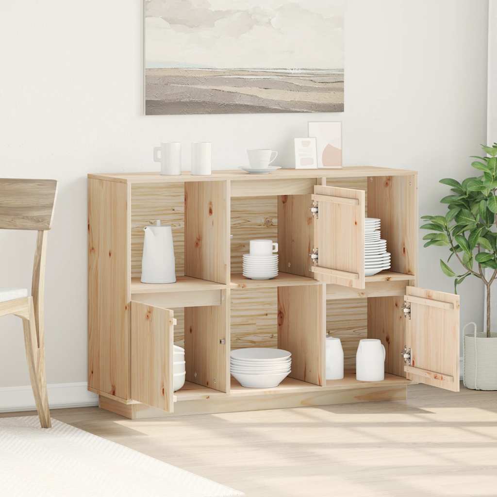 vidaXL Szafka, 110,5x35x80 cm, lite drewno sosnowe