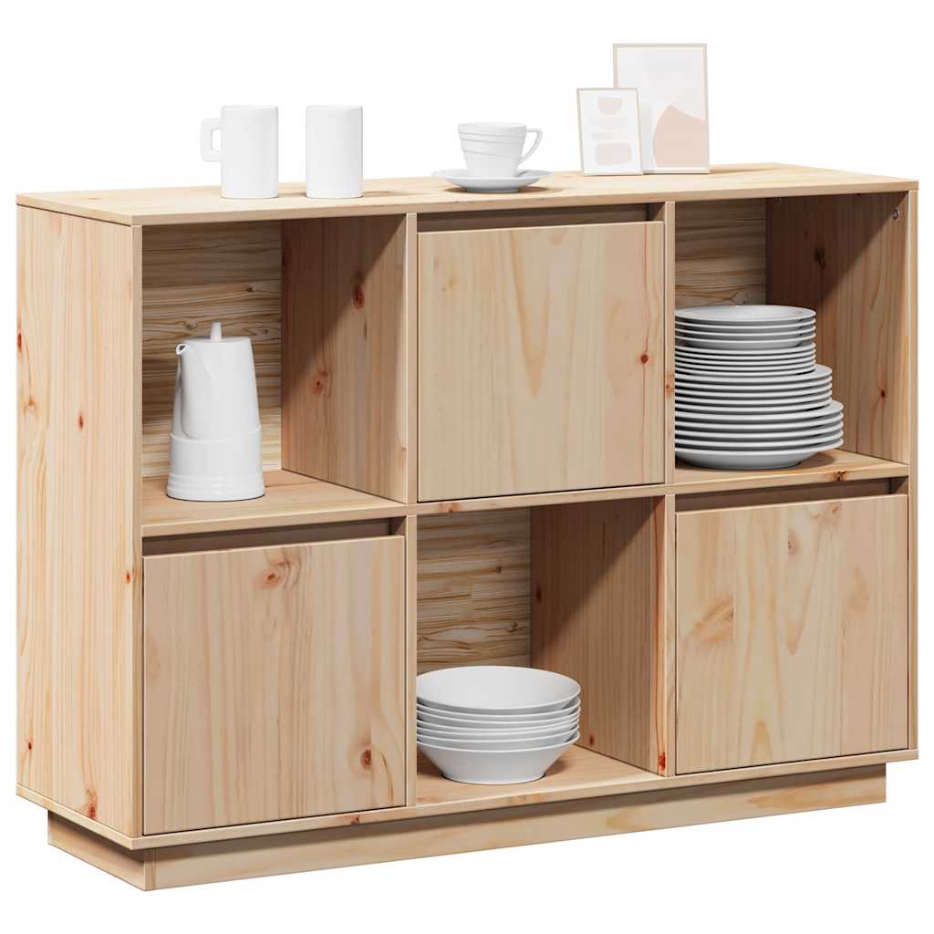 vidaXL Szafka, 110,5x35x80 cm, lite drewno sosnowe