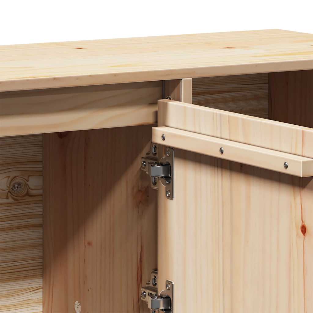 vidaXL Szafka, 110,5x35x80 cm, lite drewno sosnowe
